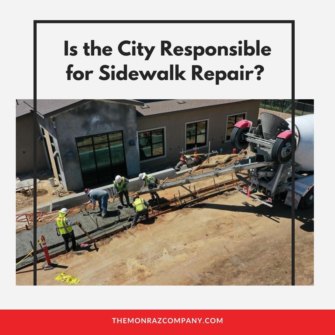 Is the City Responsible for Sidewalk Repair?