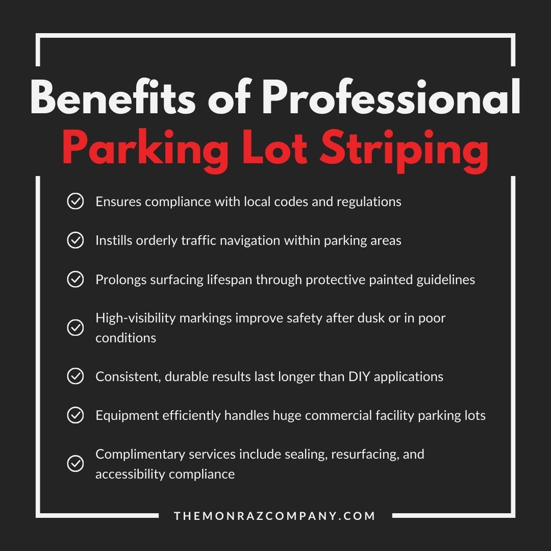 benefits of professional parking lot striping