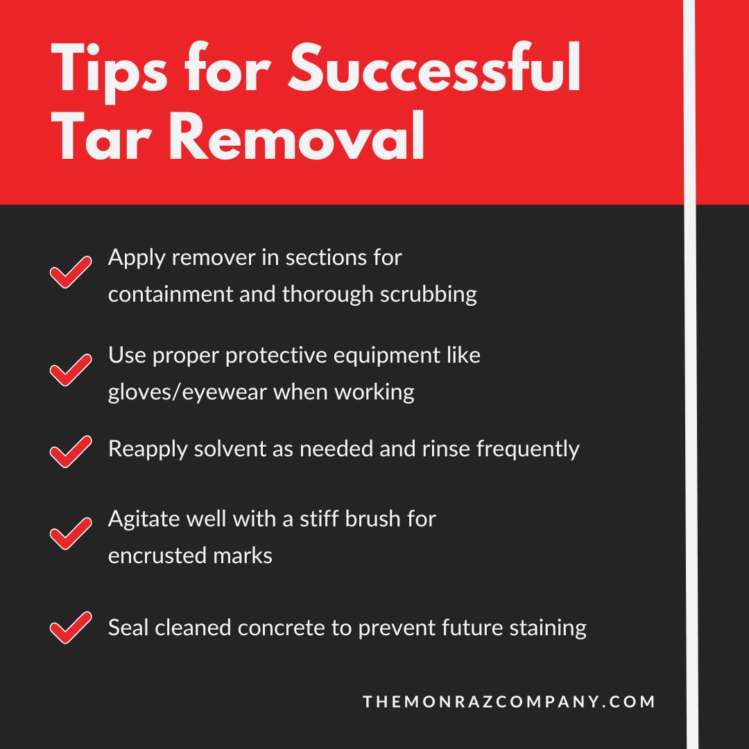 tips for successful tar removal