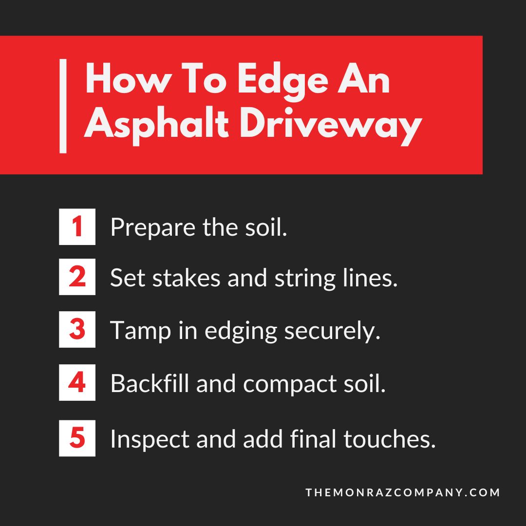 how to edge an asphalt driveway