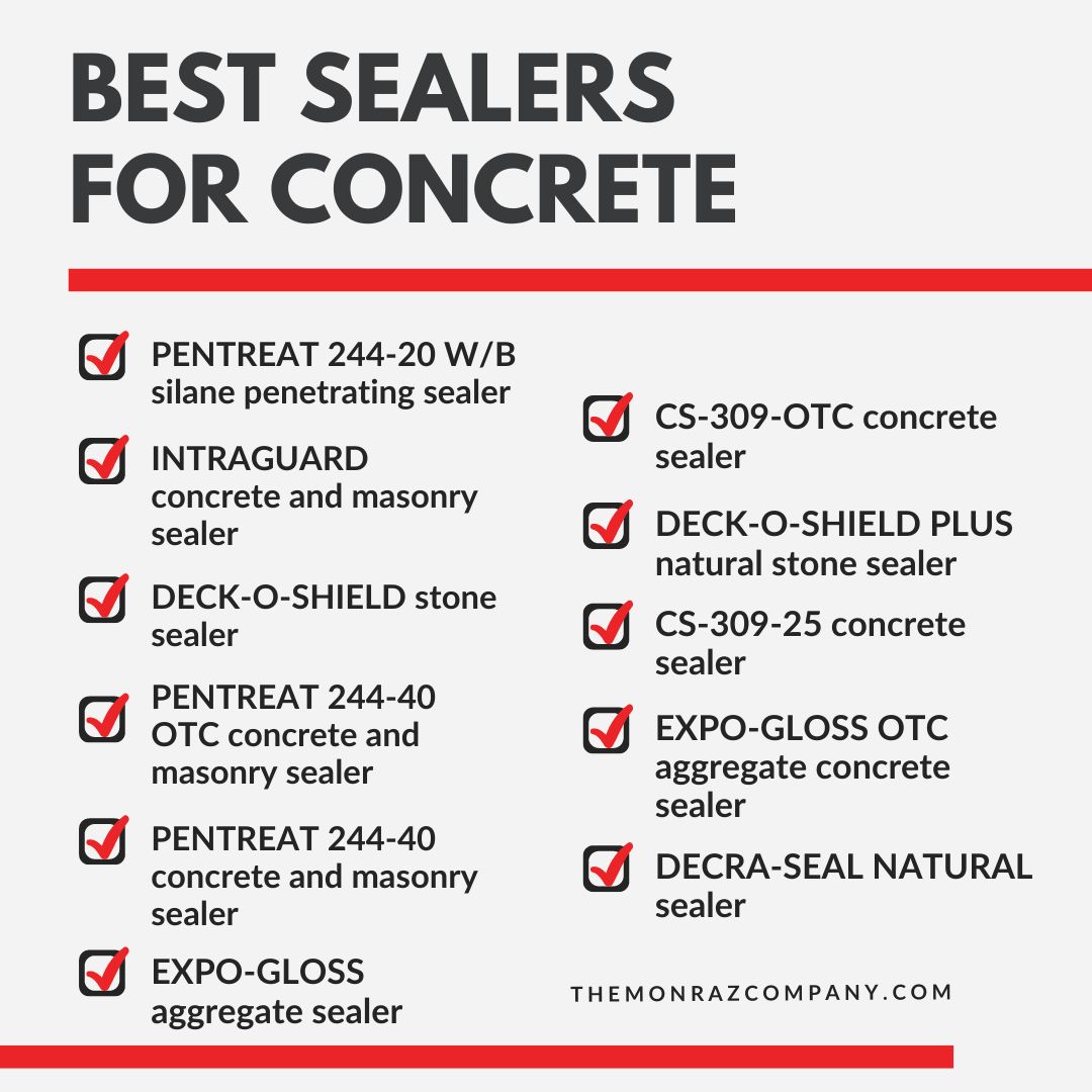 a list of the best sealers for concrete