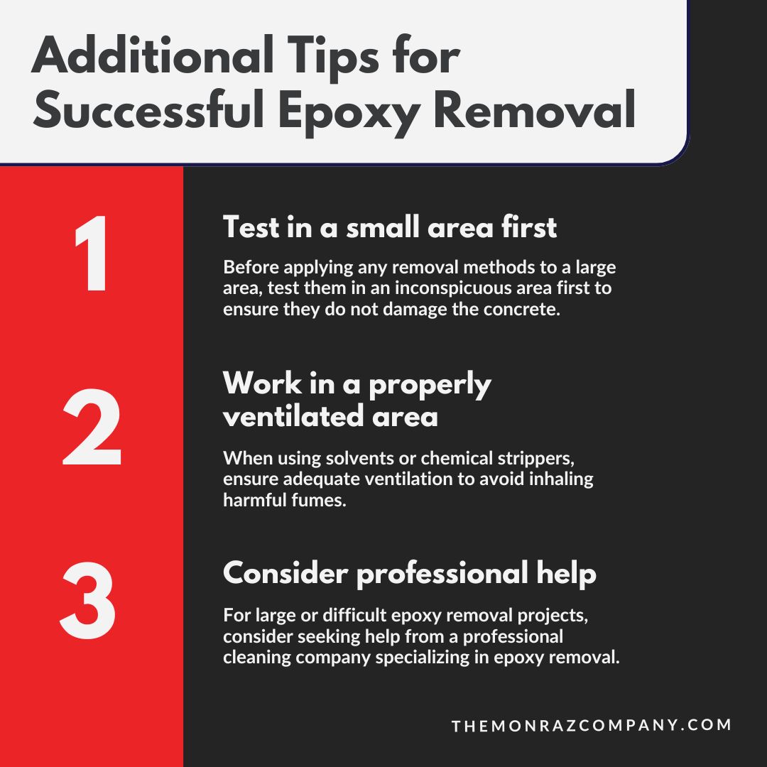 additional tips for successful epoxy removal