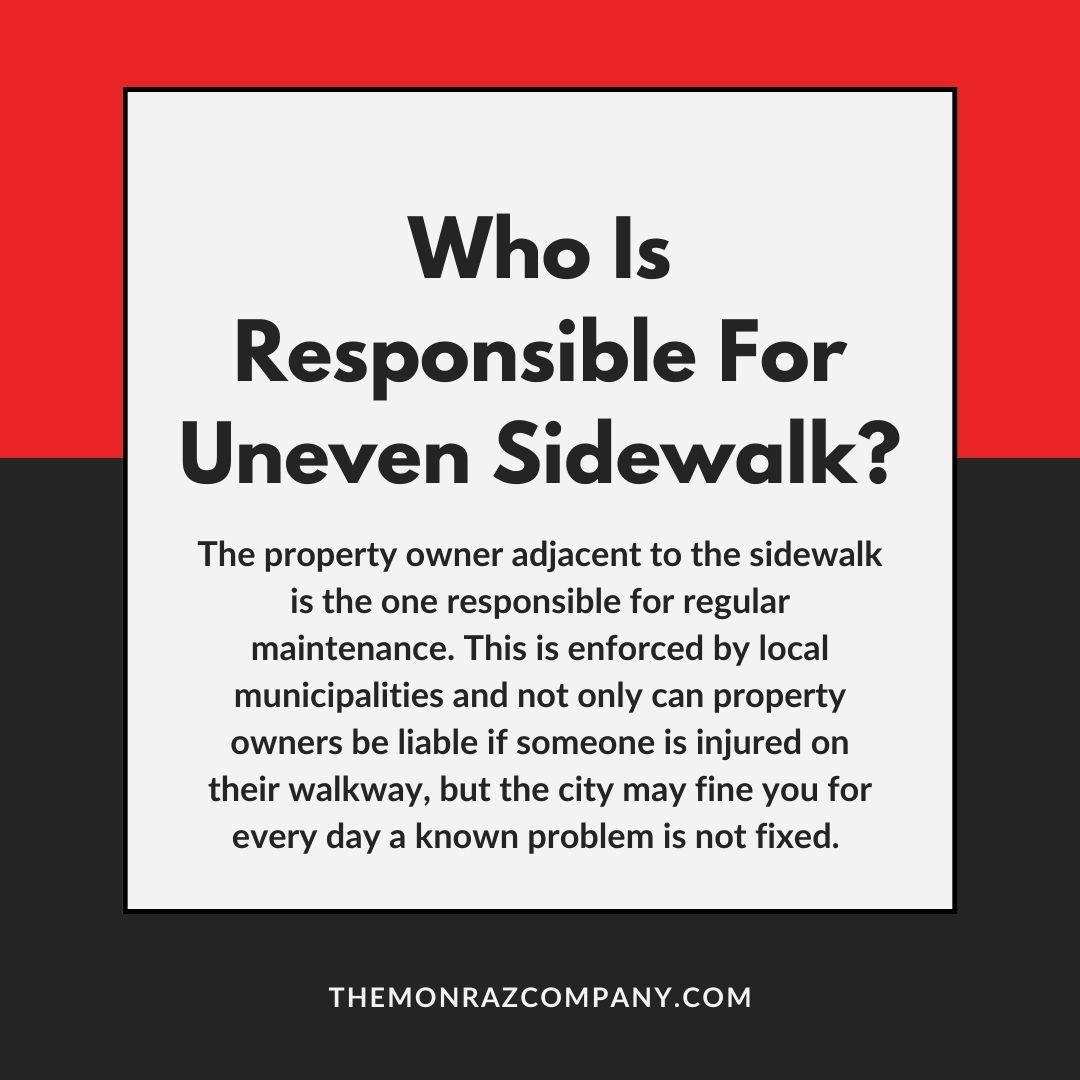 Who Is Responsible For Uneven Sidewalk?