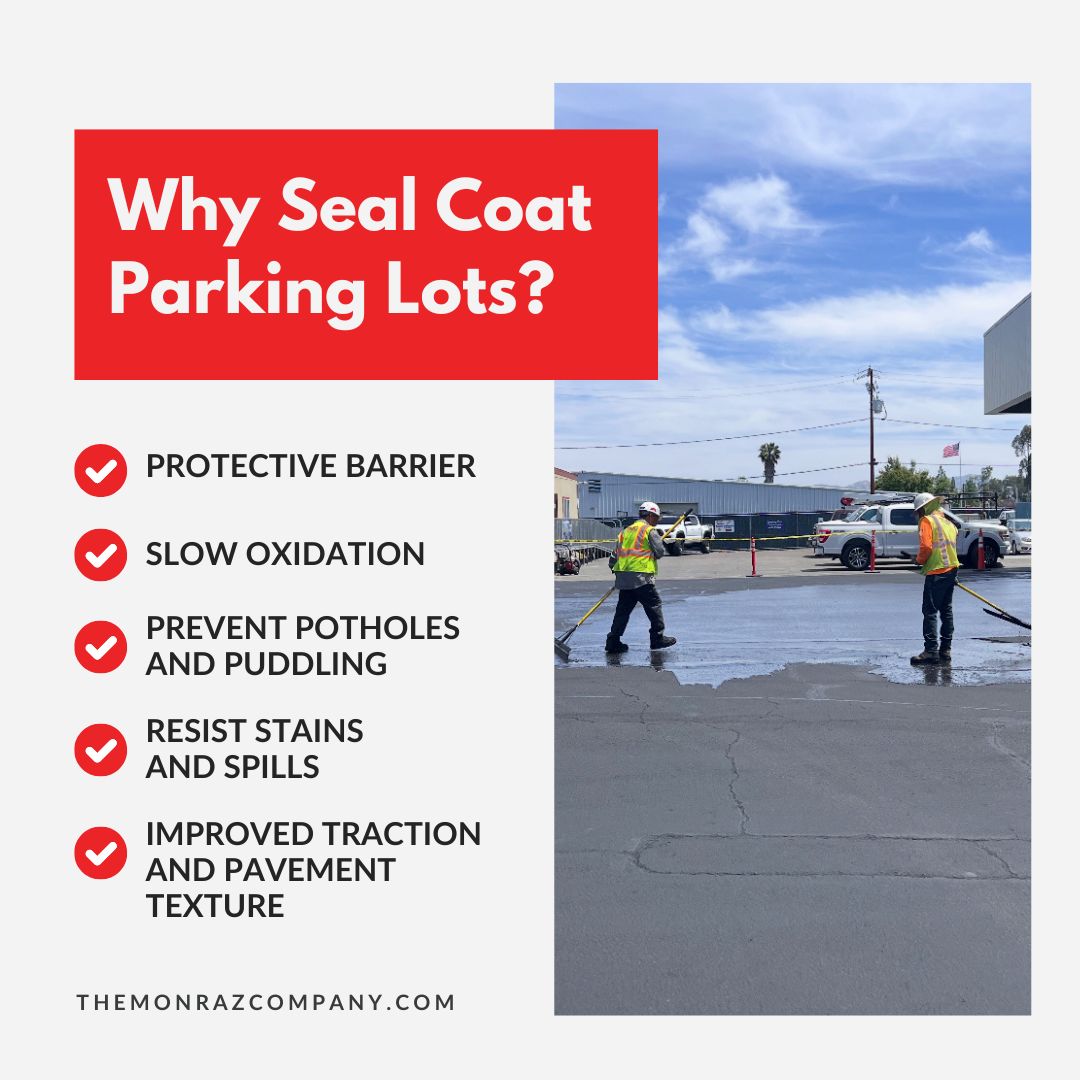 a list of why you should seal coat parking lots